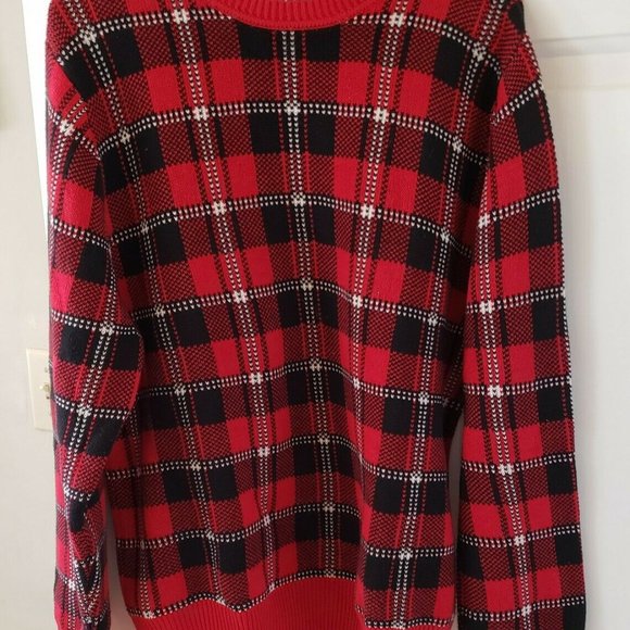 Saddlebred Men's Sweater Christmas Red Green Size M Grandpas Heavy 100% Cotton - Picture 5 of 7